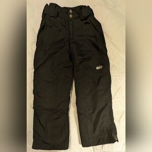 REI CO-OP Kids Black Fleece Lined Ski/Snowboard"Growth Spurt" Pants Unisex Size8